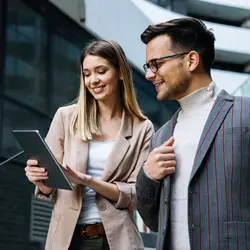 Team discussion about project strategy